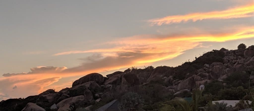 Sunset on the rocks