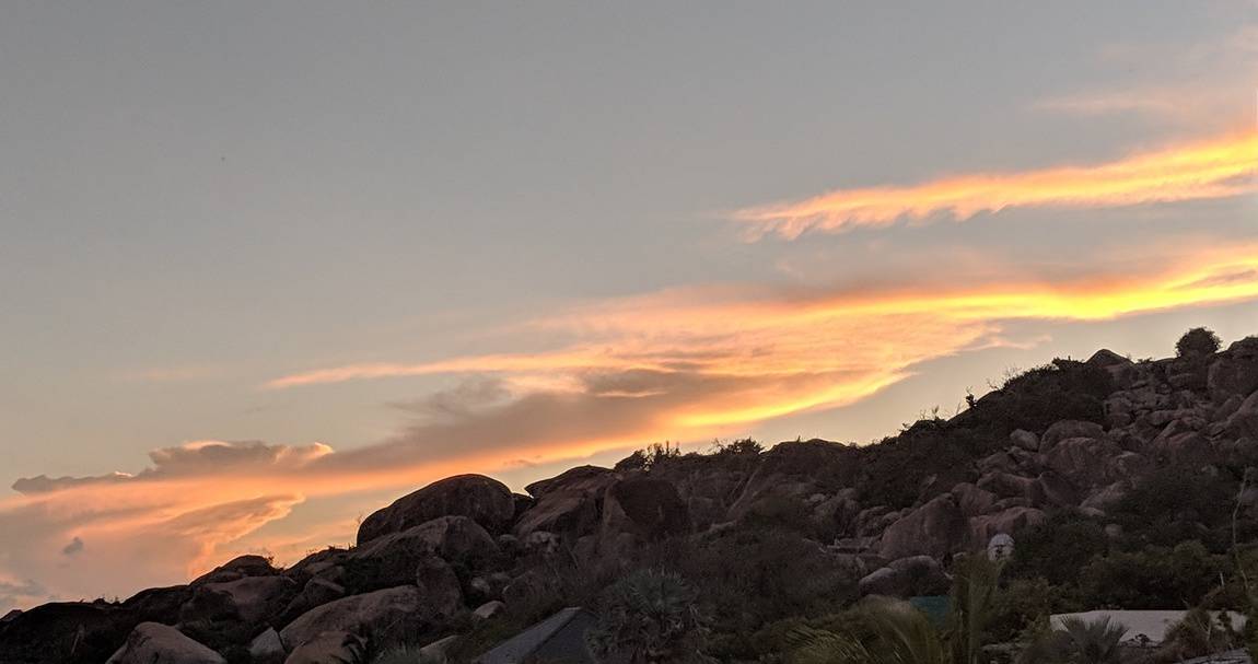 Sunset on the rocks